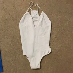 White Free People Bodysuit